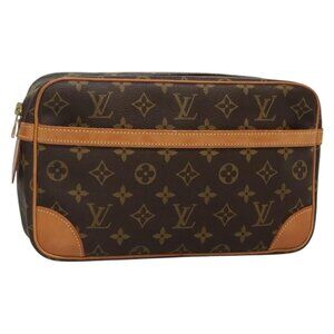 LOUIS VUITTON Monogram Compiegne 28 Clutch Bag M51845 LV Auth 136485